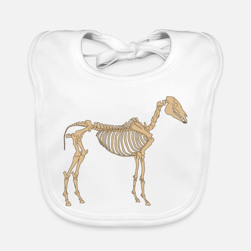 Cheval Squelette Paléolithique Bavoir bio Bébé