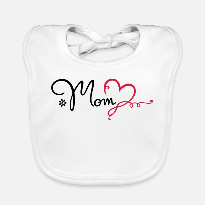 Love Mom Geschenk Muttertag Mama Baby Bio-Lätzchen