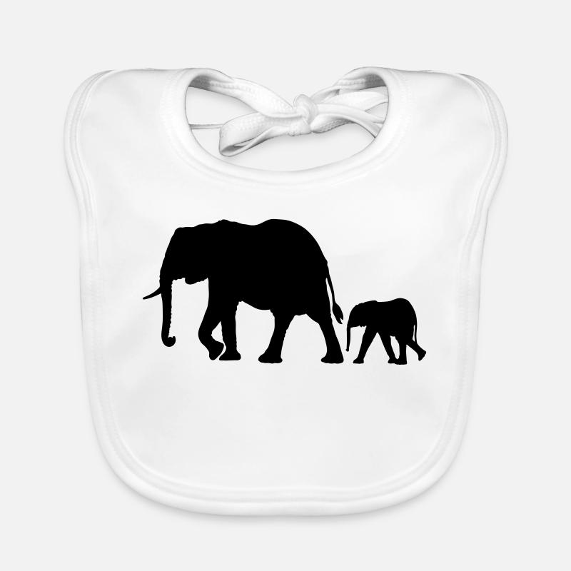 Eléphants Bavoir bio Bébé