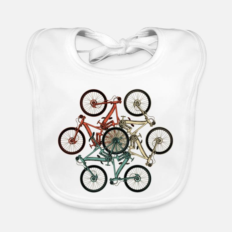 Bike Stack Collage Baby Bio-Lätzchen