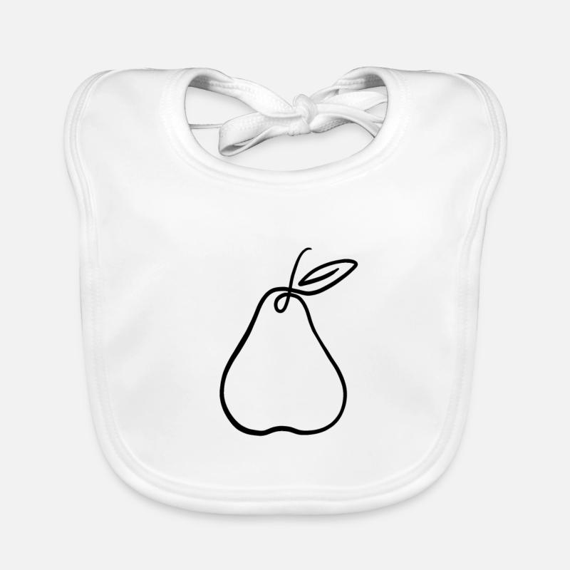 Birne Illustration – Minimal Obst Design Baby Bio-Lätzchen