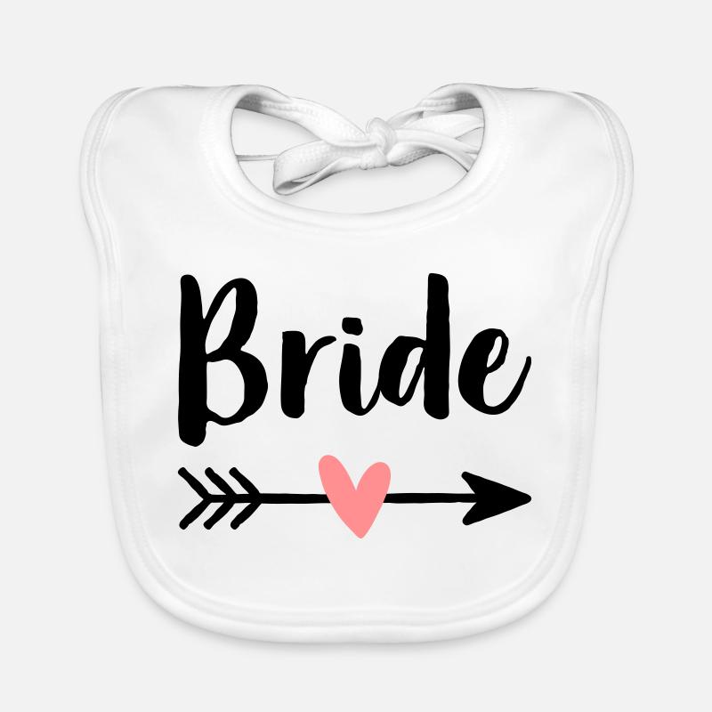 Bride cupid arrow bachelorette party gift Organic Baby Bibs