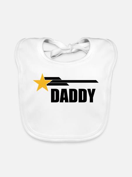 Daddy - Bavoir bio Bébé - blanc - Devant