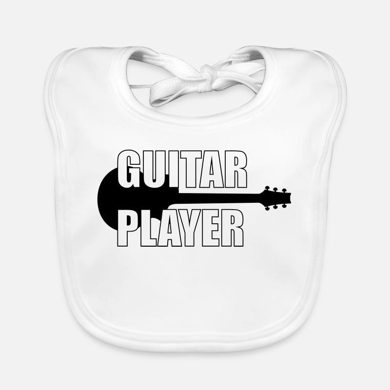 Guitar Player ! - Bavoir bio Bébé - blanc