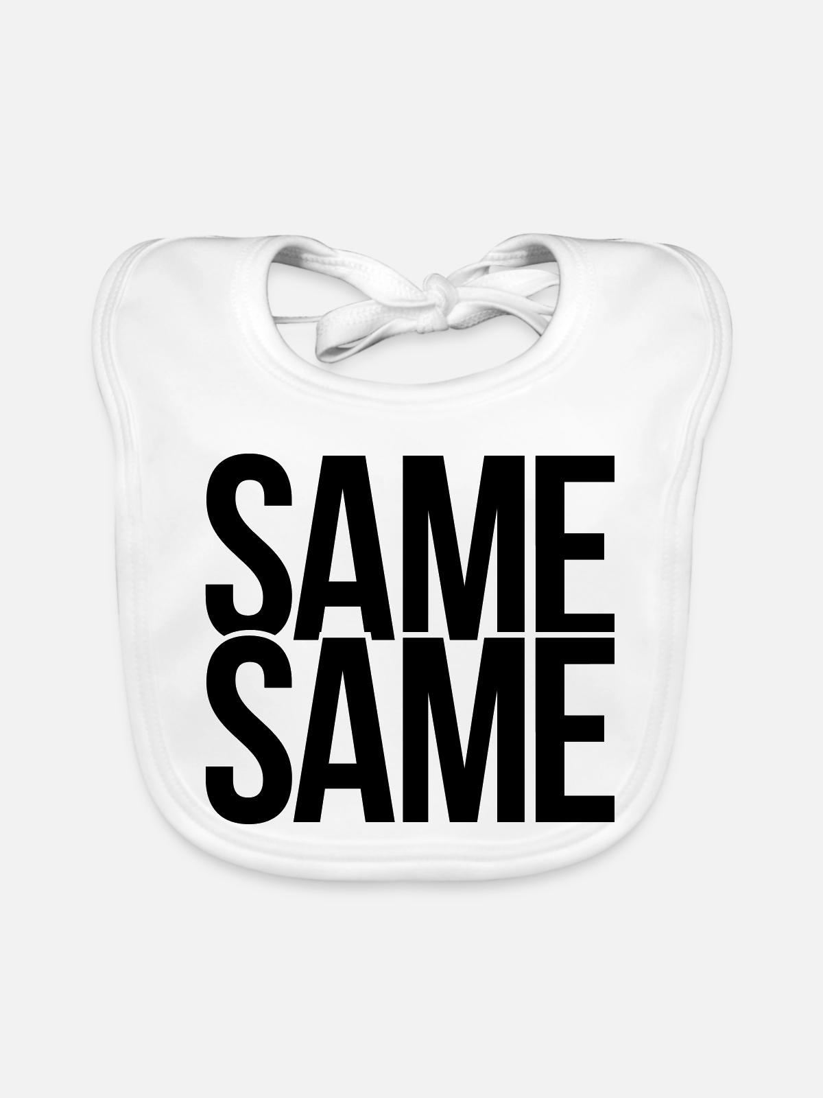 same same - Baby Bio-Lätzchen - Weiß - Vorne