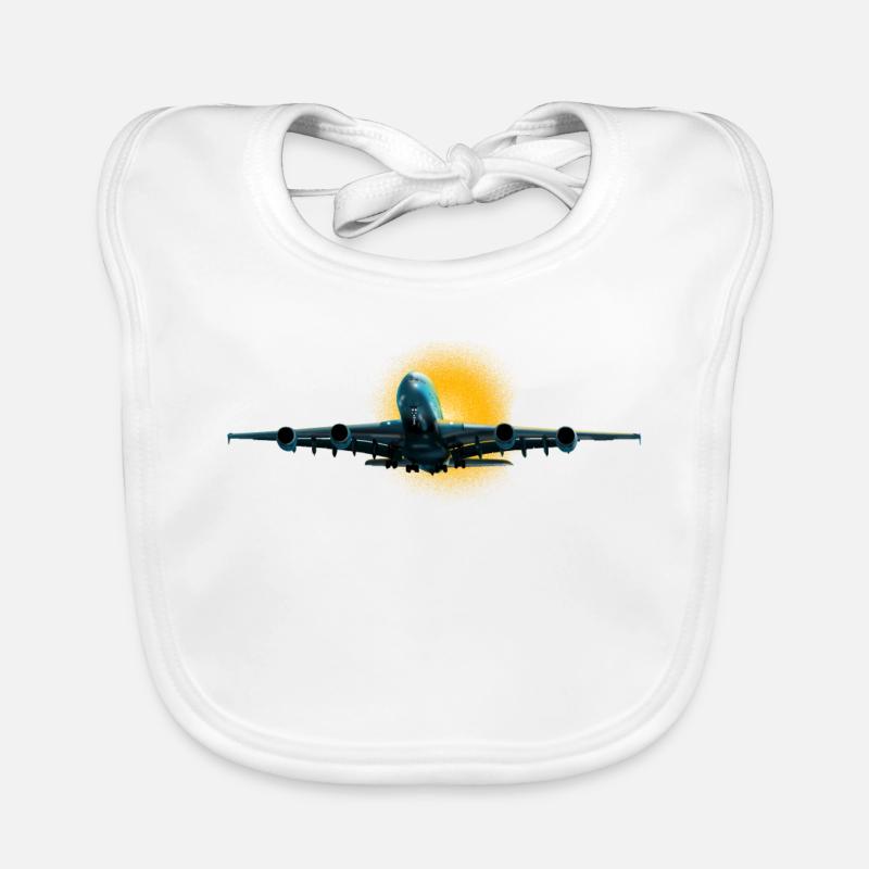 Le plus grand avion de ligne - Bavoir bio Bébé - blanc