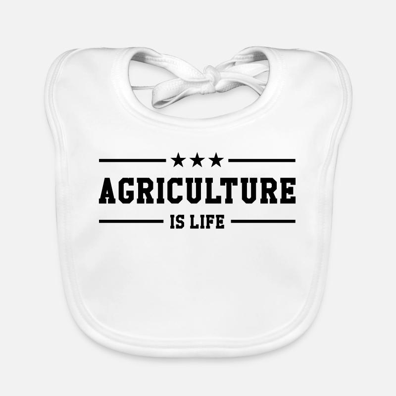 Agriculture is life - Baby Bio-Lätzchen - Weiß