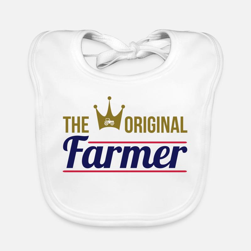 Farmer - Baby Bio-Lätzchen - Weiß