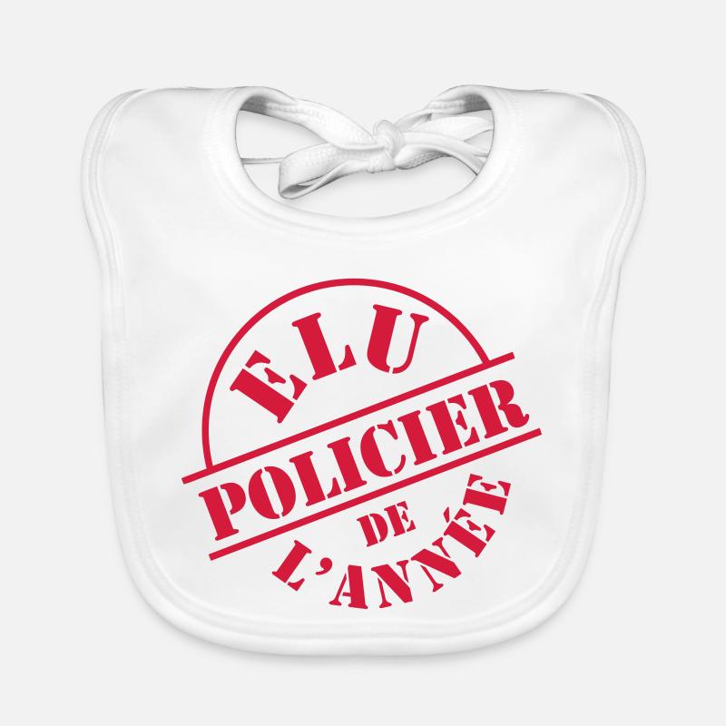 Police - Policeman - Cop - Policier - Polizei Organic Baby Bibs