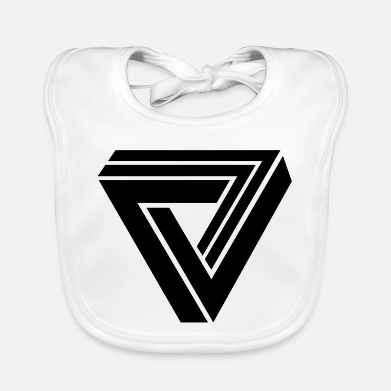 triangle 3d Organic Baby Bibs