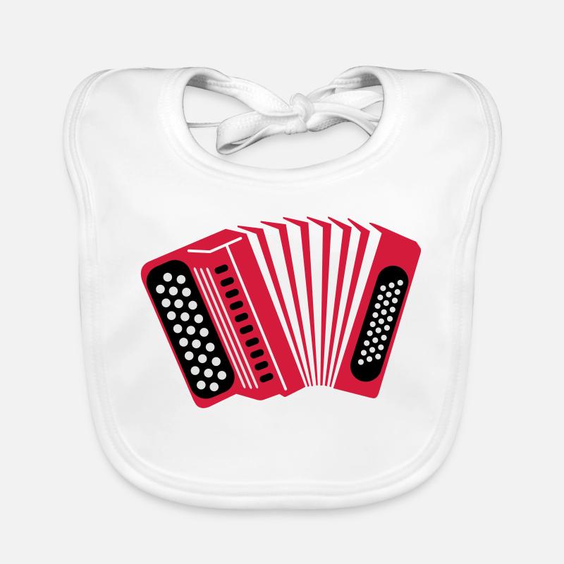 accordéon - Bavoir bio Bébé - blanc