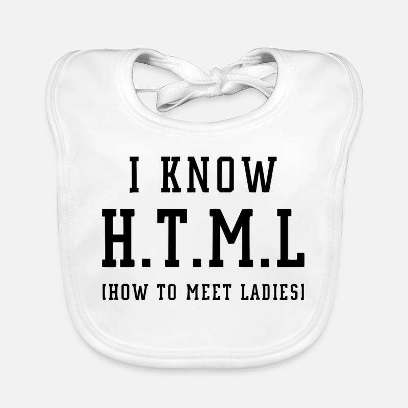 Je connais le HTML Bavoir bio Bébé