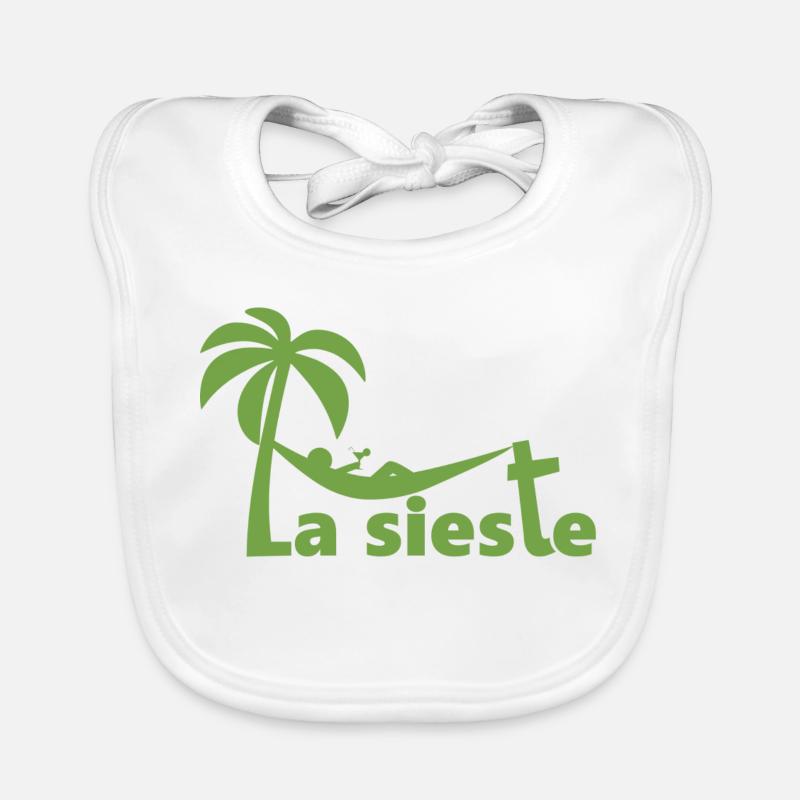 La sieste - Bavoir bio Bébé - blanc