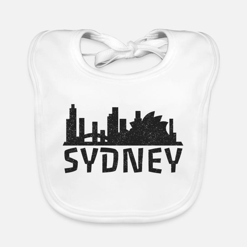 Sydney Skyline - Australien Baby Bio-Lätzchen