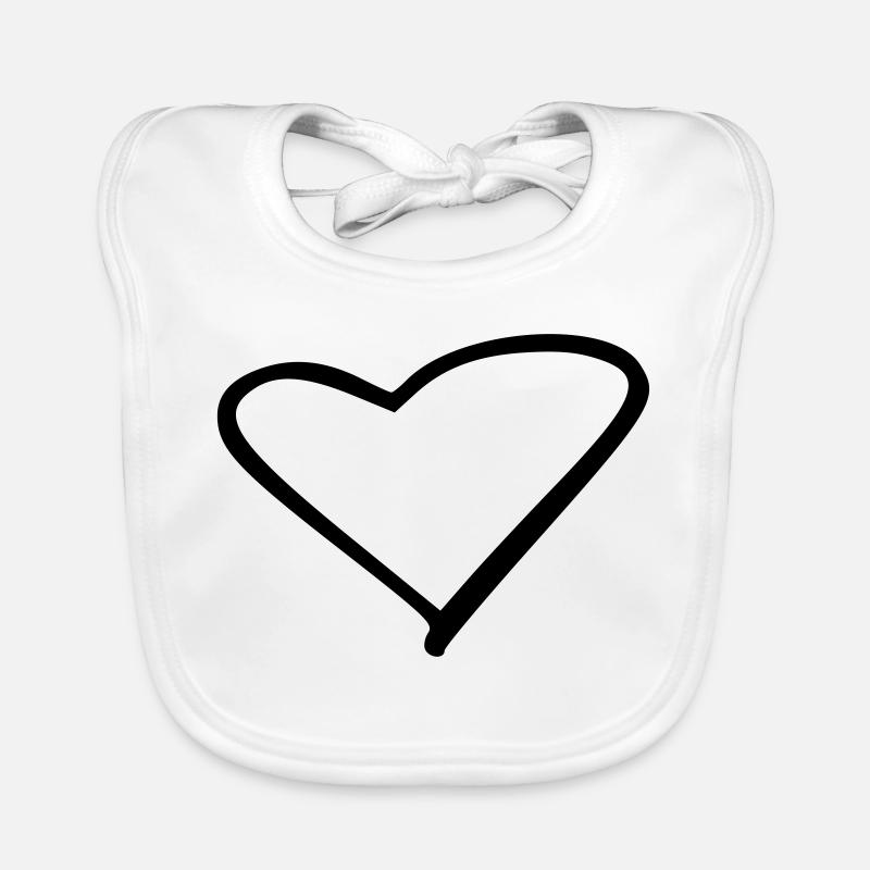 Coeur Bavoir bio Bébé