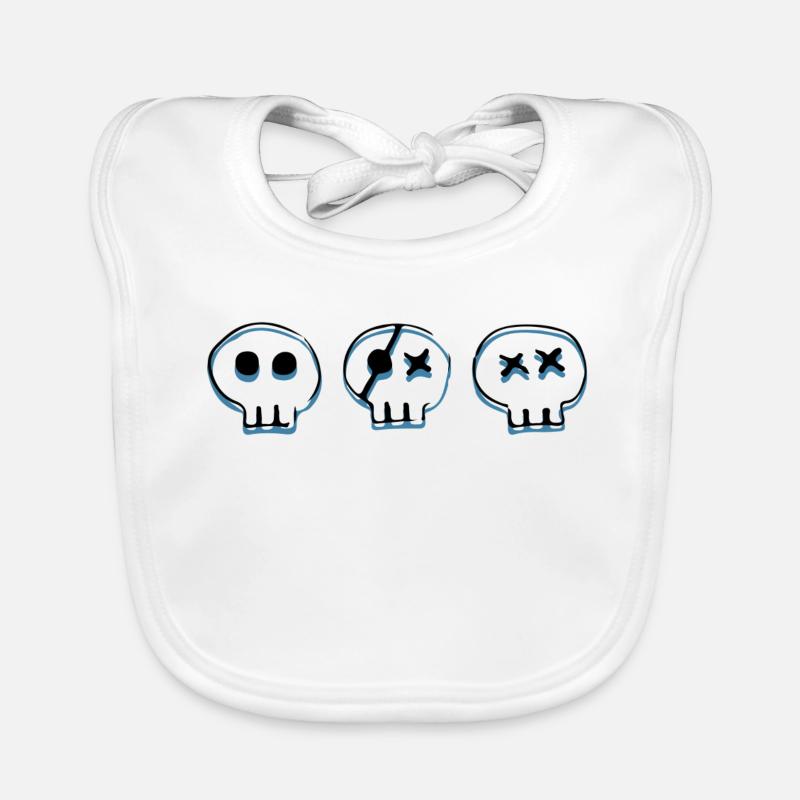Os Crânes Bavoir bio Bébé
