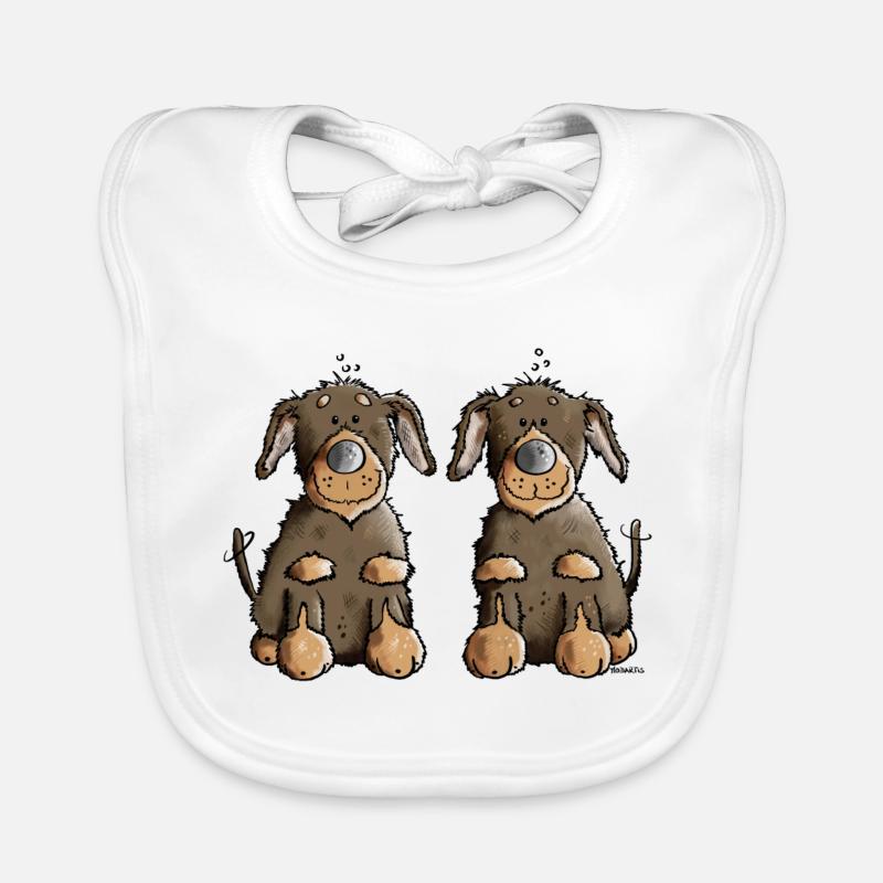 Dackel Duo Baby Bio-Lätzchen