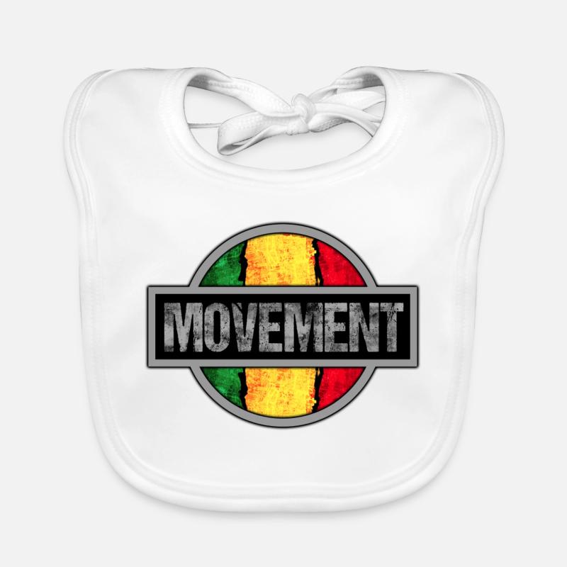 Conception d’icônes de mouvement rastafari - Bavoir bio Bébé - blanc