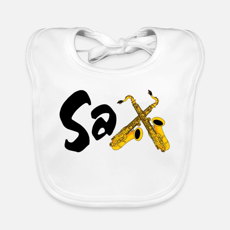 Sax Saxophon Baby Bio-Lätzchen