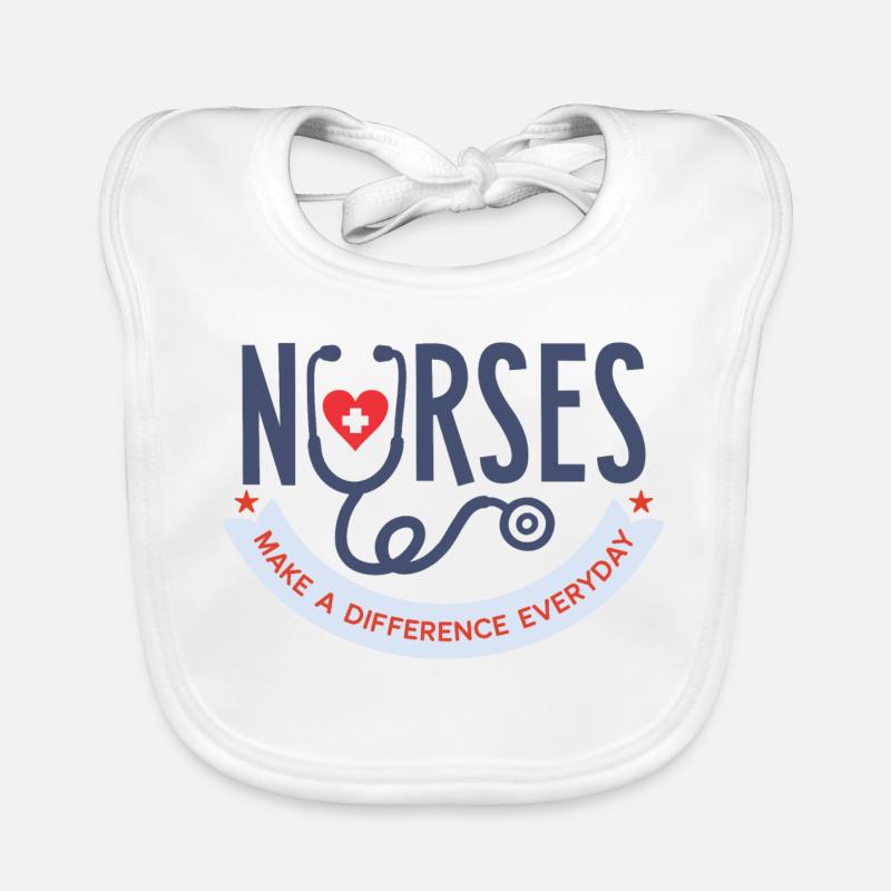 Nurses Make a Difference Everyday T-Shirt Organic Baby Bibs