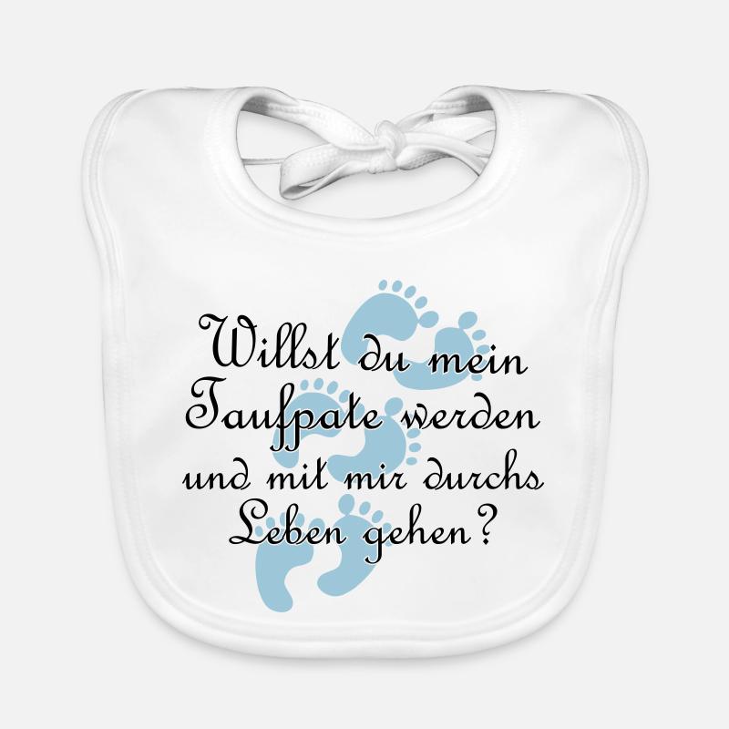 Taufpate Pate Gedi Farbe frei wählbar Geschenk Baby Bio-Lätzchen