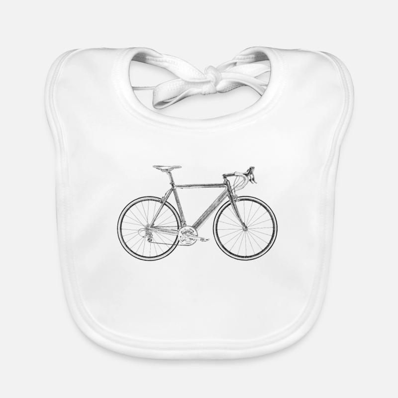vélo de course - Bavoir bio Bébé - blanc