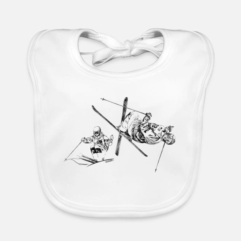 Mogul skiing Baby Bio-Lätzchen