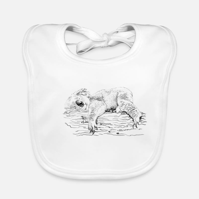 Koala - Baby Bio-Lätzchen - Weiß