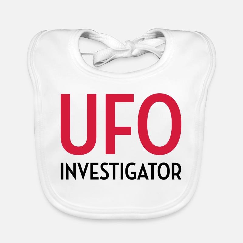 Ovni Ufo Extraterrestre Espace Geek Planète - Bavoir bio Bébé - blanc