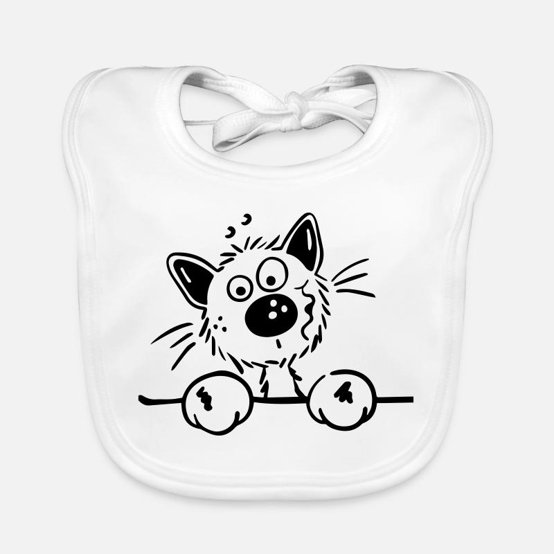 Neugierige Katze Baby Bio-Lätzchen