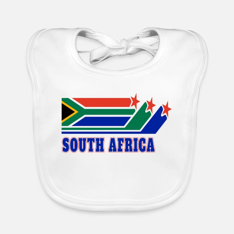 Drapeaux d'Afrique du Sud Bavoir bio Bébé