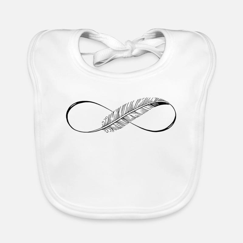 Cute Lines Infinity Feder Baby Bio-Lätzchen