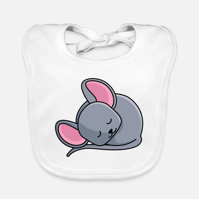 Schlafendes Mäuschen Baby Bio-Lätzchen