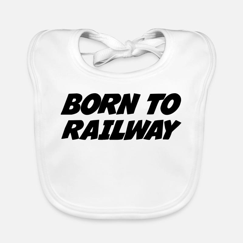 Eisenbahner / Eisenbahnen / Eisenbahn / Bahn Baby Bio-Lätzchen