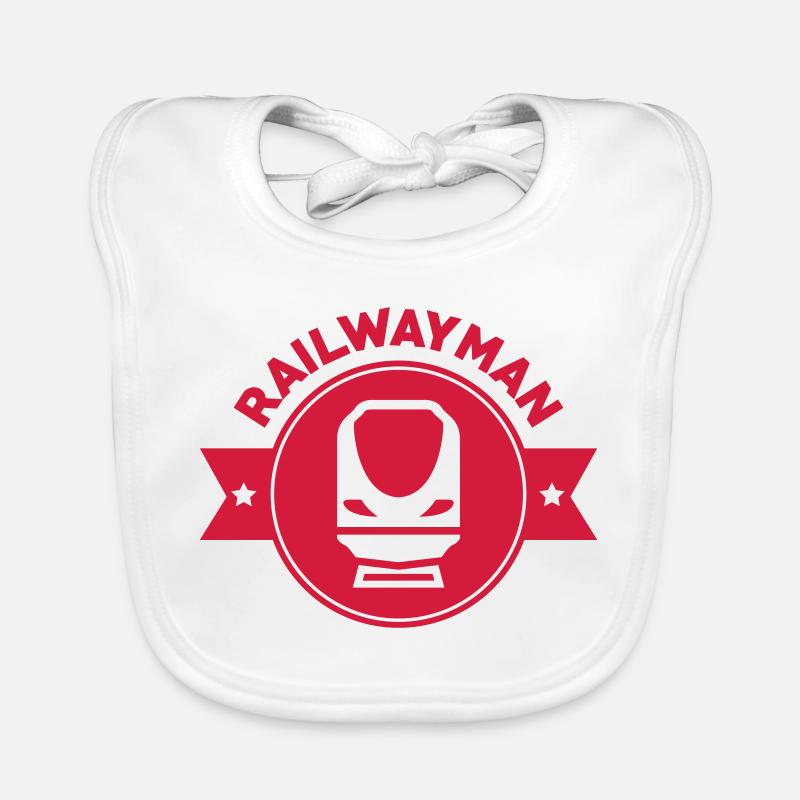 Eisenbahner / Eisenbahnen / Eisenbahn / Bahn Baby Bio-Lätzchen