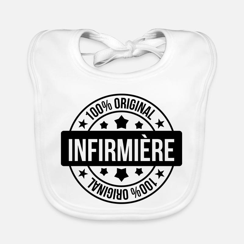 Nurse PKrankenschwester Infirmier Infirmière Organic Baby Bibs