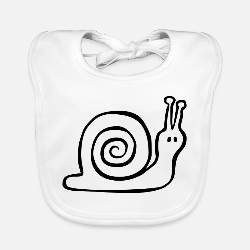 Handgezeichnete Schnecke Baby Bio-Lätzchen