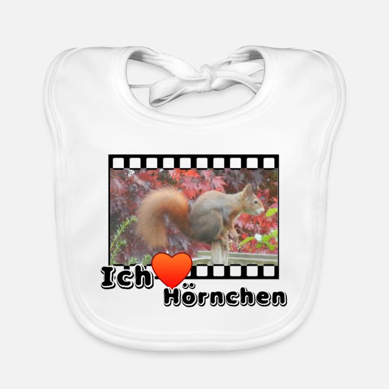 Liebe Tierfreund Eichhoernchen Tiere Spruch Baby Bio-Lätzchen