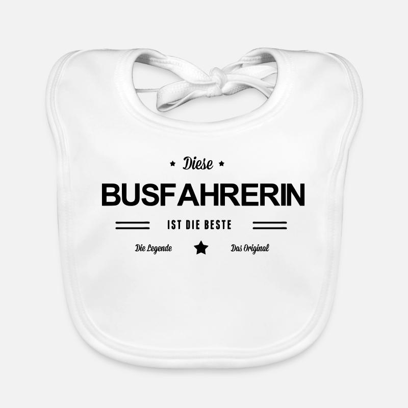Beste Busfahrerin - Baby Bio-Lätzchen - Weiß