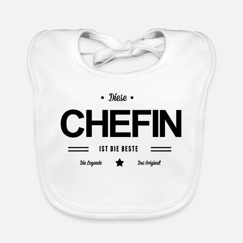 Beste Chefin - Baby Bio-Lätzchen - Weiß