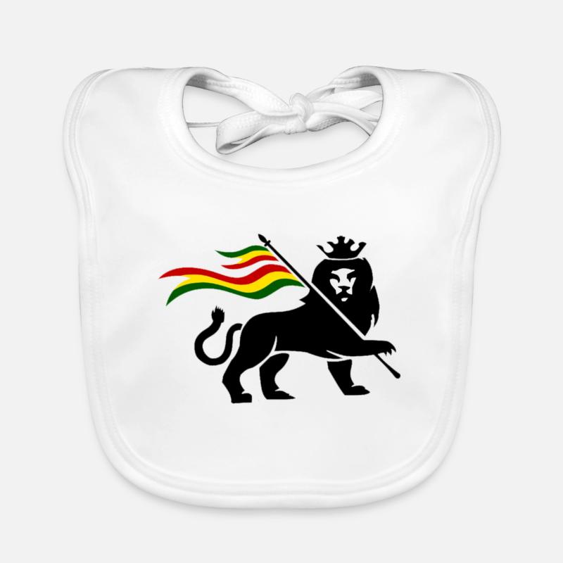 Lion drapeau Rasta Bavoir bio Bébé