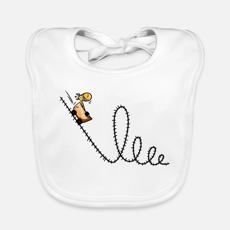 Giraffe rides a roller coaster - Louping - Park Organic Baby Bibs