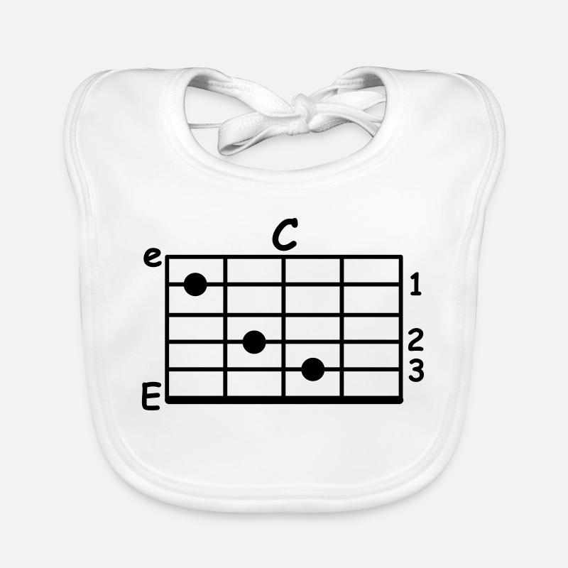 chord - Organic Baby Bibs - white