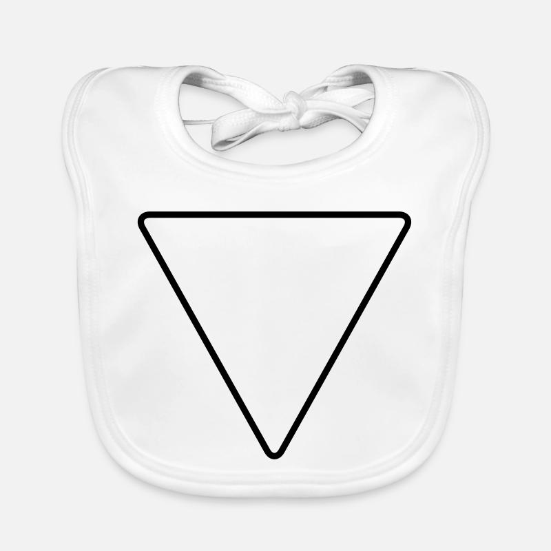 Triangle avec coins arrondis comme panneau d’avertissement Bavoir bio Bébé