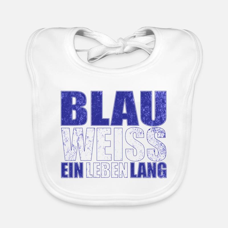 Blau Weiss ein Leben Lang Baby Bio-Lätzchen