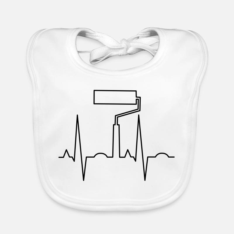 ekg painter Organic Baby Bibs