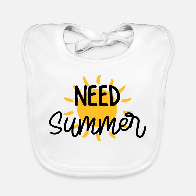 été / vacances / plage / soleil / mer Bavoir bio Bébé