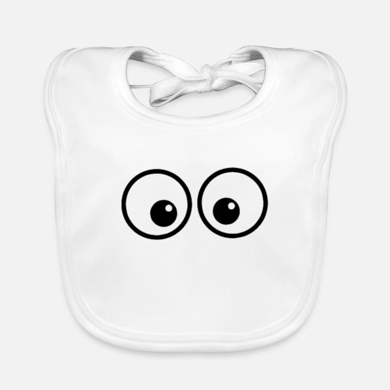 Eye duo in comic style Organic Baby Bibs