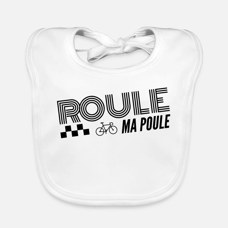   Roule ma poule / cyclisme Bavoir bio Bébé