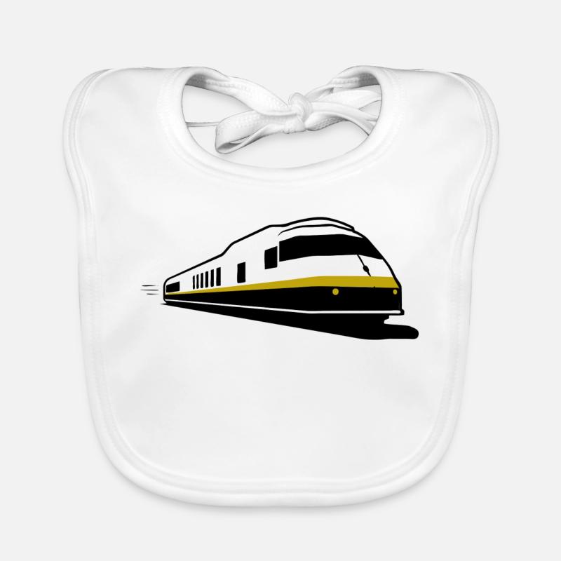 TRAIN - Zug  - Chemin de fer Baby Bio-Lätzchen